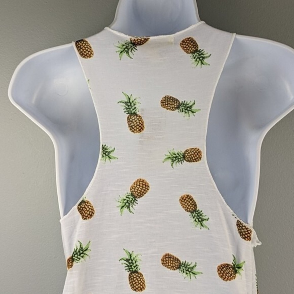 Miken Pineapple Swimsuit Cover-Up Dress White Juniors Size Small NEW - Picture 7 of 9